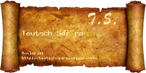 Teutsch Sára névjegykártya